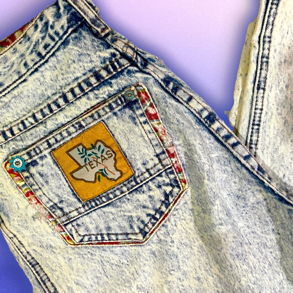✨HOST PICK✨ RARE!!! 80s CORNICHE Acid Wash Denim TEXAS XS/S